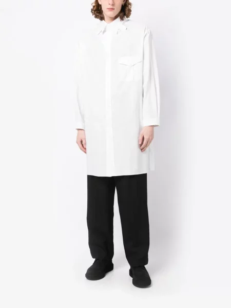 Ilgas apykaklė marškiniai Yohji Yamamoto balta