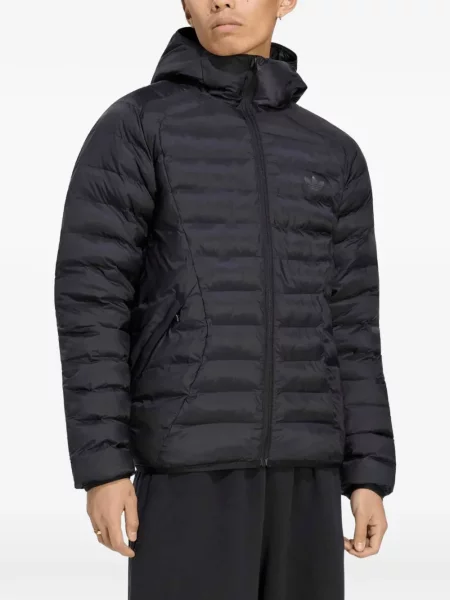 Geacă cu puf Adidas Spezial alergare cu glugă negru