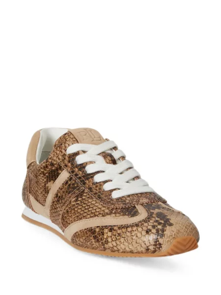 Sneakerși Lauren Ralph Lauren din piele maro