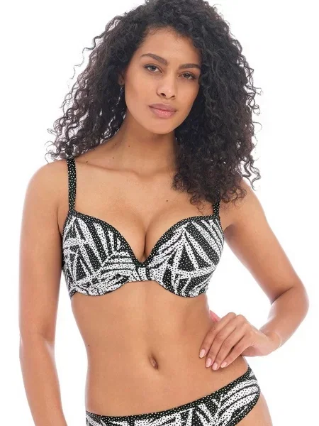 Верхня частина купальника Freya Gemini Palm поліамід/еластан сірий