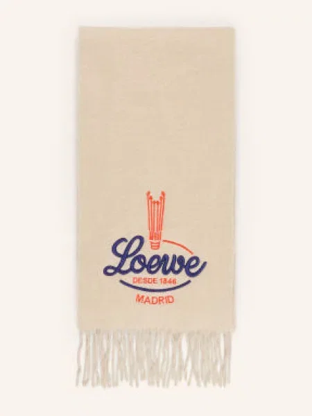 Šál Loewe z alpaky béžový