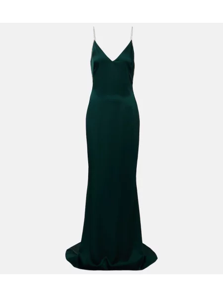 Rochie Tom Ford din satin verde