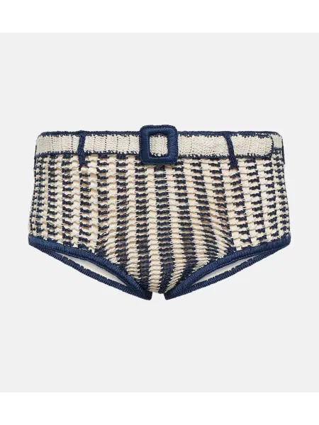 Bikini Anna Kosturova z wysoką talią niebieski