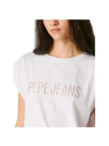 Denim ruha Pepe Jeans fehér