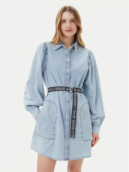 Karl Lagerfeld Jeans Džínové šaty modrá