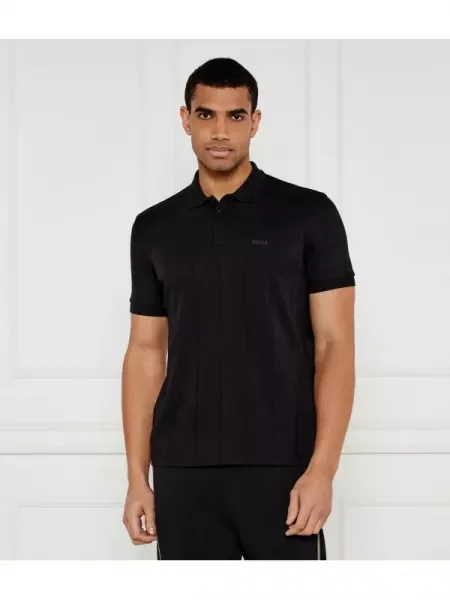 BOSS GREEN Polo Paddy DropNeedle AC | stretch negru