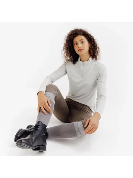 Legginsy jeździeckie full grip brązowe