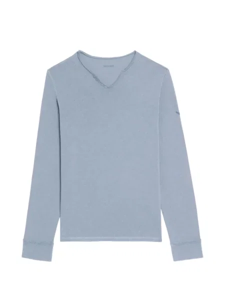 Tricou Zadig&voltaire cu decolteu în V albastru