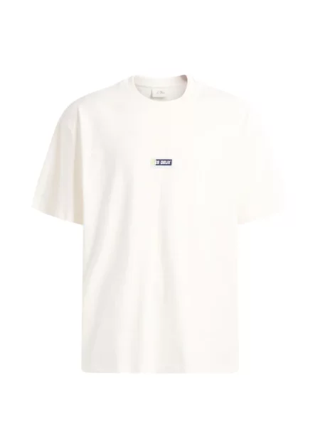 Tricou sport Les Deux cu autograf alb