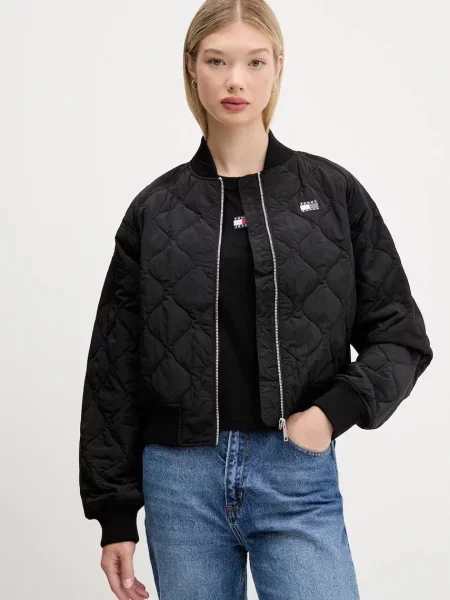 Tommy Jeans geacă bomber de tranziție negru
