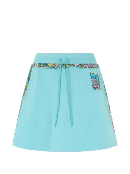 Fusta mini Moschino cu imagine cu cordon albastru