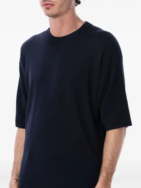 Tricou Roberto Collina tricotate albastru