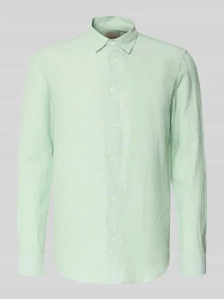 Koszula casualowa o kroju slim fit z mieszanki bawełny i lnu model CAIDENLS SOLID' Only & Sons