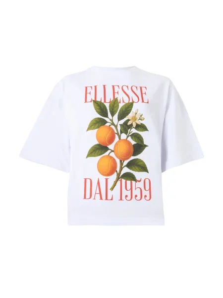 ELLESSE Tricou galben lămâie / verde pin / portocaliu homar alb
