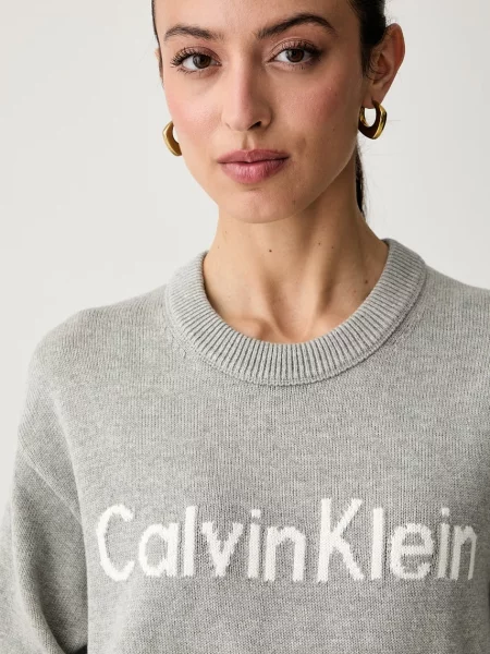Calvin Klein Jeans пуловер дамски от сиво