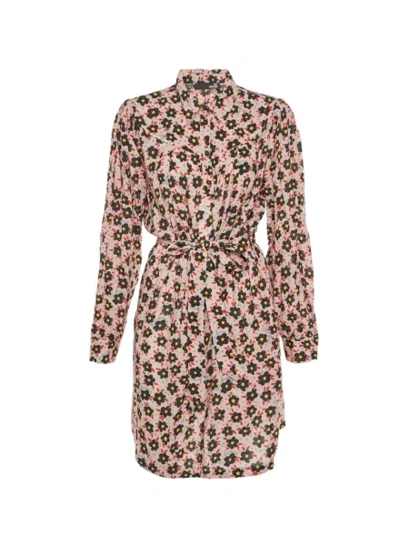 Rochie midi Love Moschino cu model floral cu imagine roz