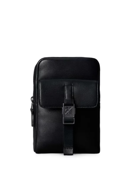 Geantă Calvin Klein cu cataramă cu autograf negru