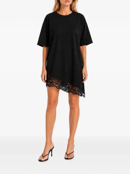 Rochie mini Hamza din dantelă negru