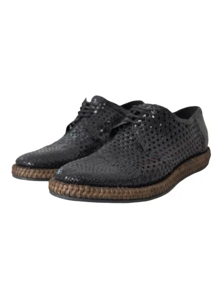 Derby Dolce And Gabbana skórzany czarny