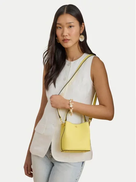 LAUREN RALPH LAUREN Ročna torba rumena