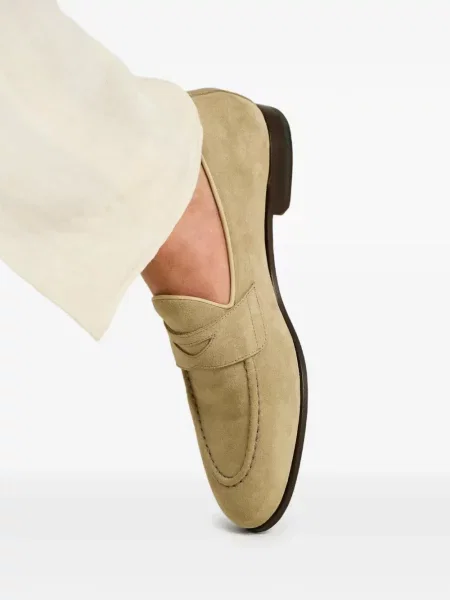 Pantofi loafer Kiton din piele de căprioară