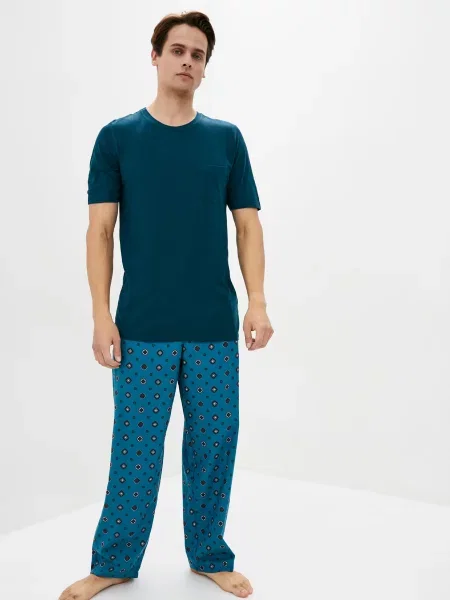 Піжама CYBERJAMMIES Lewis бавовна/модал бірюзовий