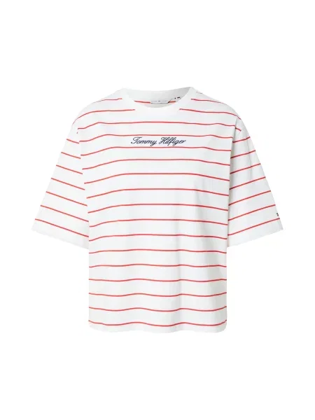 TOMMY HILFIGER Tricou bleumarin / roșu alb