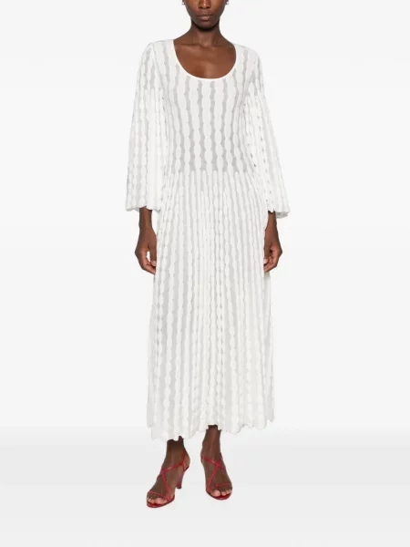 Lung rochie midi Antonino Valenti tricotate alb