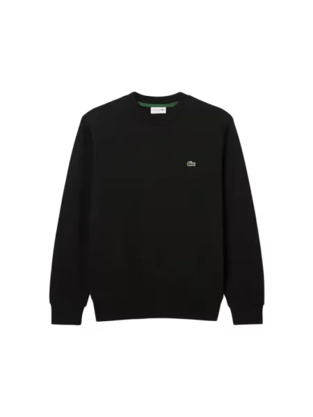 Bluza Lacoste z długim rękawem polarowa czarna