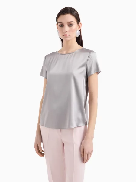 Emporio Armani Блуза Шовк бежевий