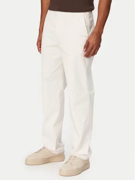Calvin Klein Jeans Παντελόνι chino Straight Fit λευκό