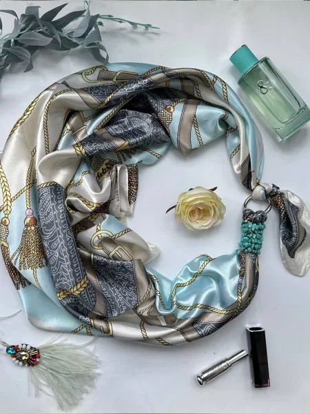 MyScarf Хустка Шовк блакитний