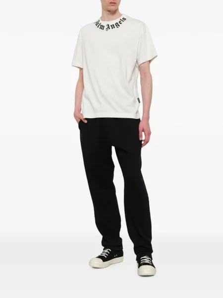 Tricou Palm Angels cu imagine alb