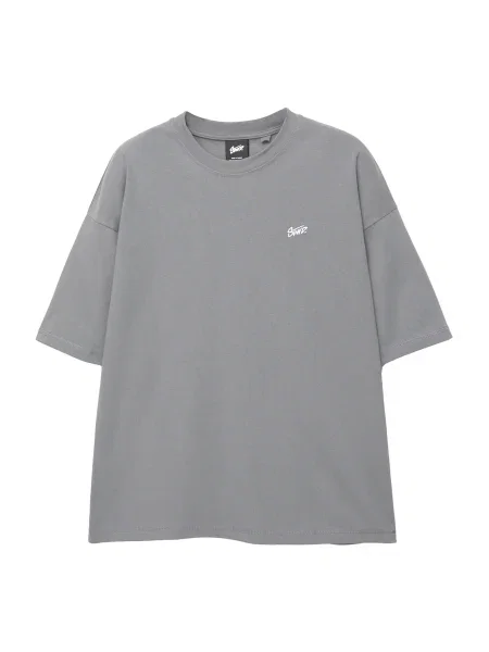 Pull&Bear Tricou STWD albastru fumuriu alb