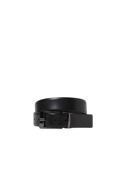 Armani Exchange Pasek czarny brązowy