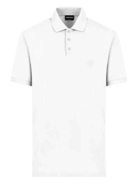 Polo Giorgio Armani cu broderie alb