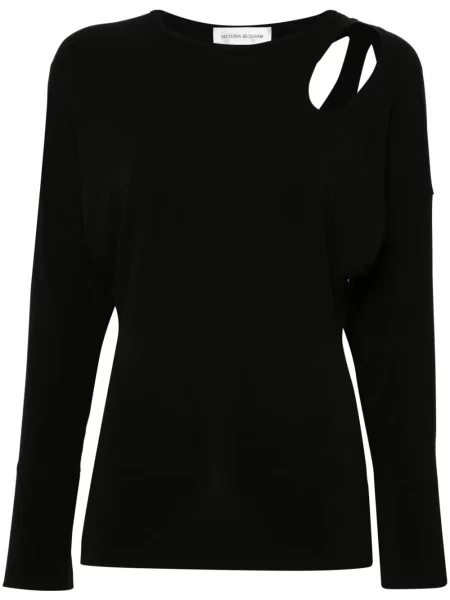 Tricou Victoria Beckham din jerseu negru