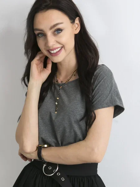 Majica Fashionhunters siva