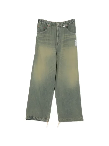 Blugi Maison Mihara Yasuhiro cu autograf albastru