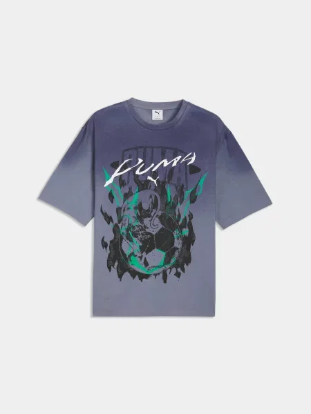 Футболка PUMA Tech-x Washed Boxy Tee комбінований верх сірий