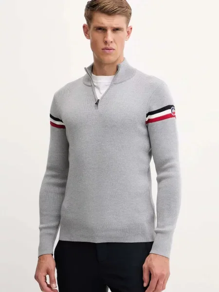 Fusalp pulover de lână Wengen IV cu turtleneck gri