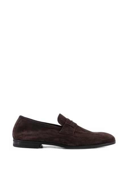 Pantofi loafer Tom Ford din piele de căprioară maro