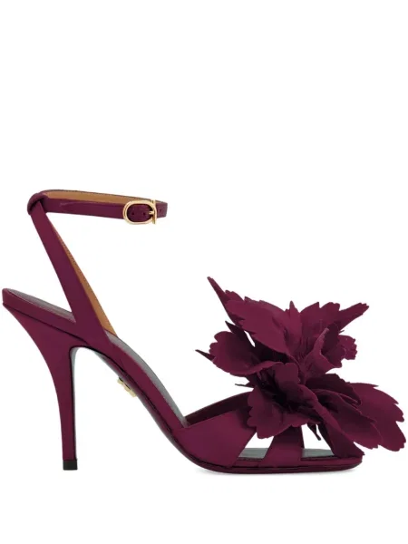 Sandale Ferragamo cu model floral violet