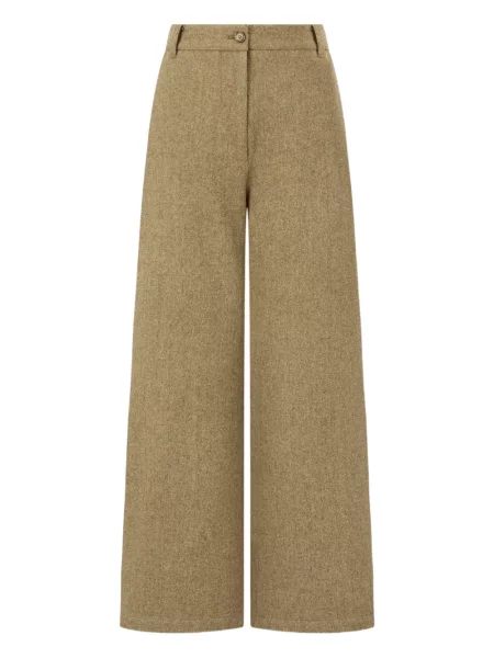 Pantaloni Studio Tomboy cu model herringbone din țesătură twill