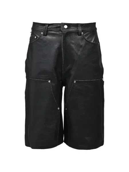 Pantaloni scurți Breath din piele negru