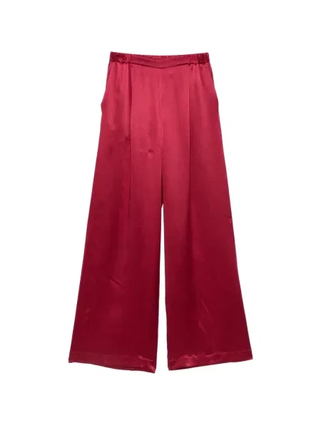 Pantaloni Carine Gilson din satin roșu