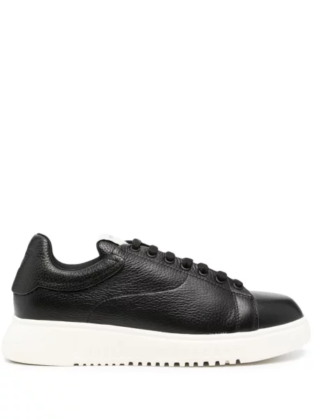 Sneakerși Emporio Armani din piele negru