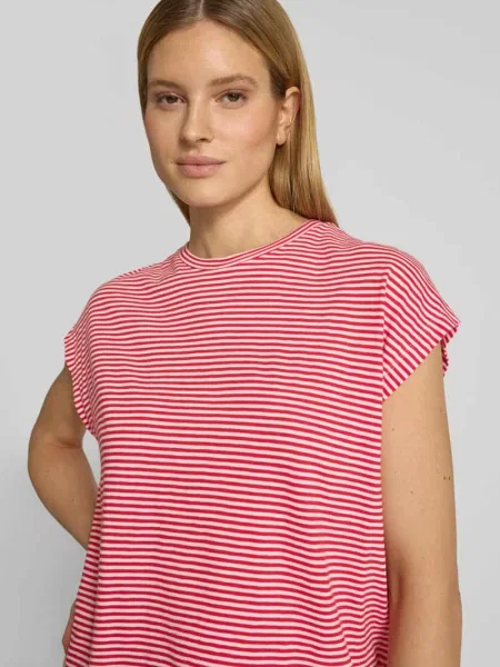 T-shirt o kroju loose fit z czystej bawełny Model SLUB JERSEY STRIPE' Armedangels czerwona