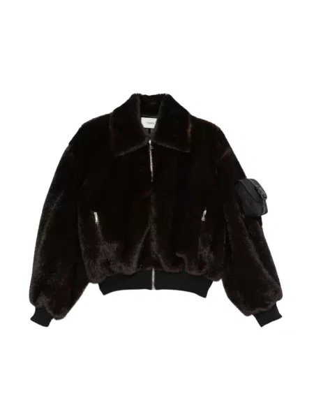Coperni kurtka Faux Fur Bomber przejściowa brązowy