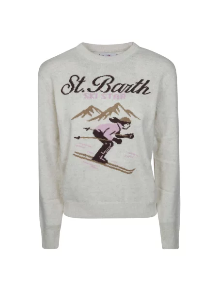 Sweter Mc2 Saint Barth wełniany beżowy